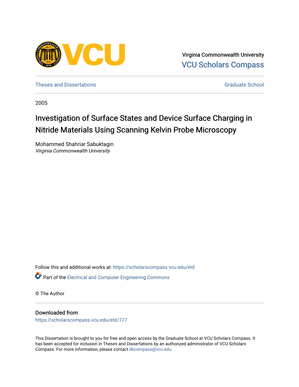 Investigation Of Surface States And Device Surface Charging In Nitride