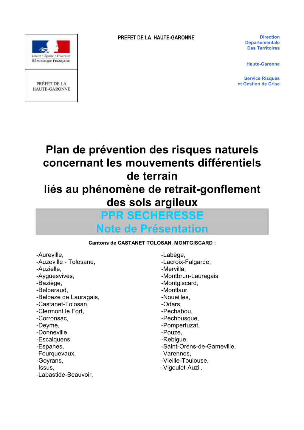 Plan De Pr Vention Des Risques Naturels Concernant Les Mouvements