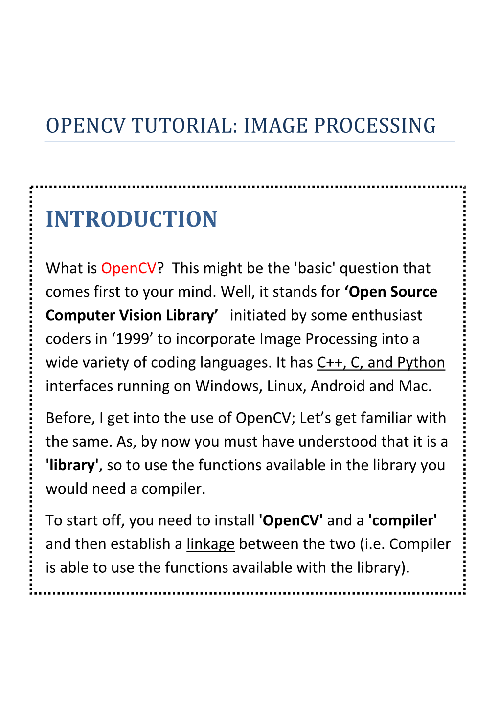 Introduction To Image Processing Using Opencv Docslib Hot Sex Picture