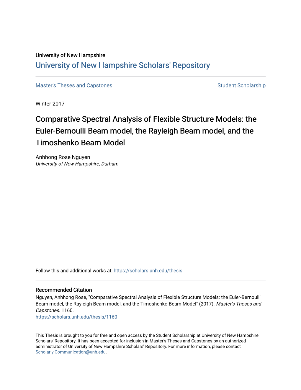 The Euler Bernoulli Beam Model The Rayleigh Beam Model And The