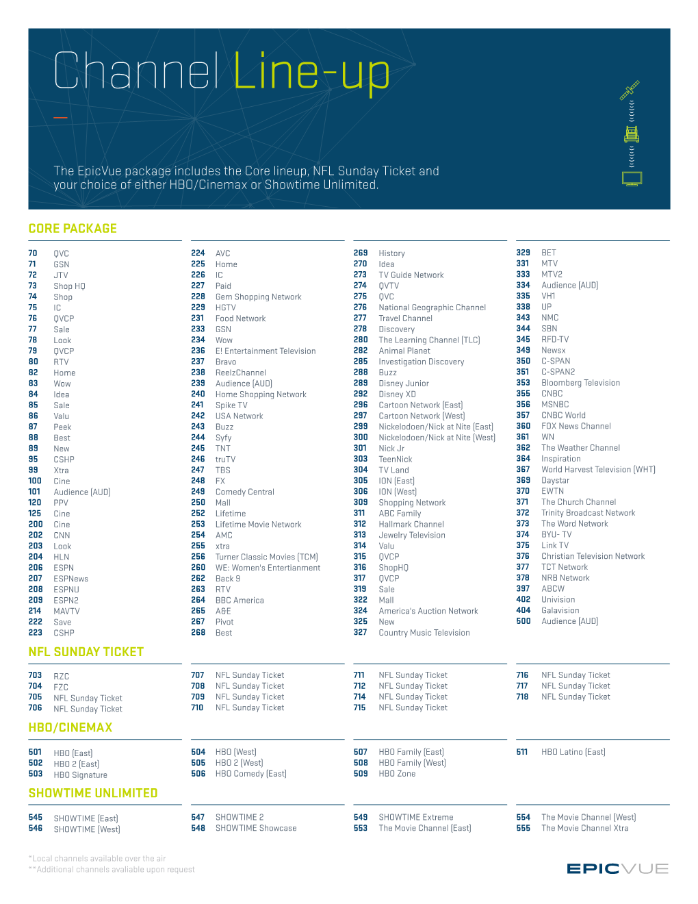 Channel Line Up Docslib