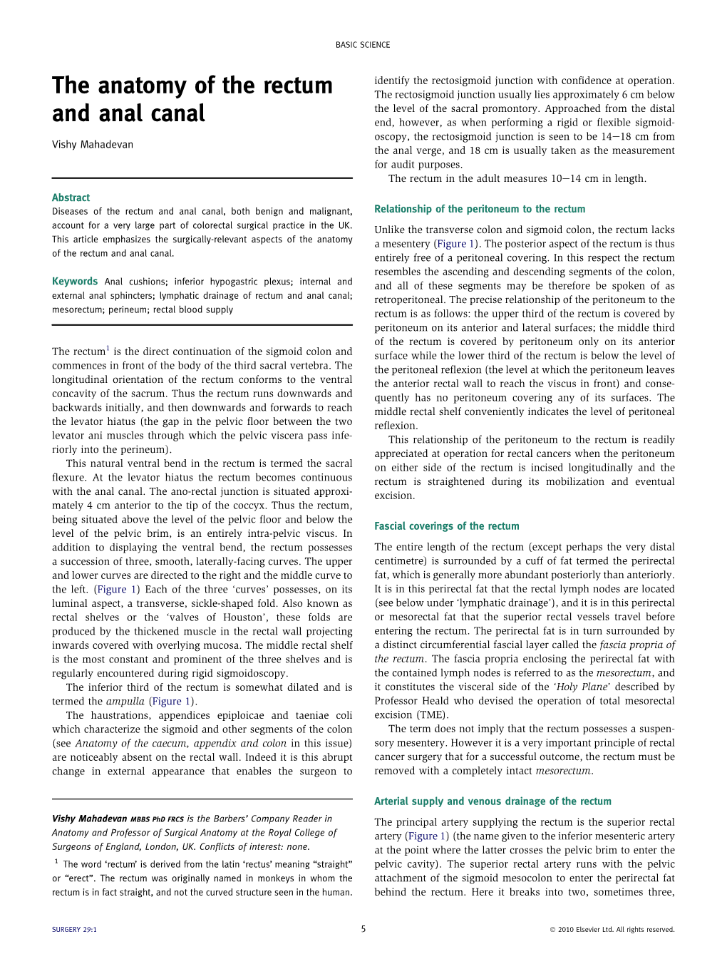 The Anatomy Of The Rectum And Anal Canal Docslib