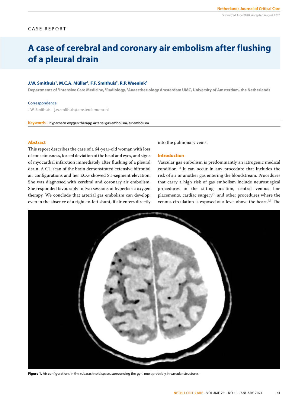 A Case Of Cerebral And Coronary Air Embolism After Flushing Of A