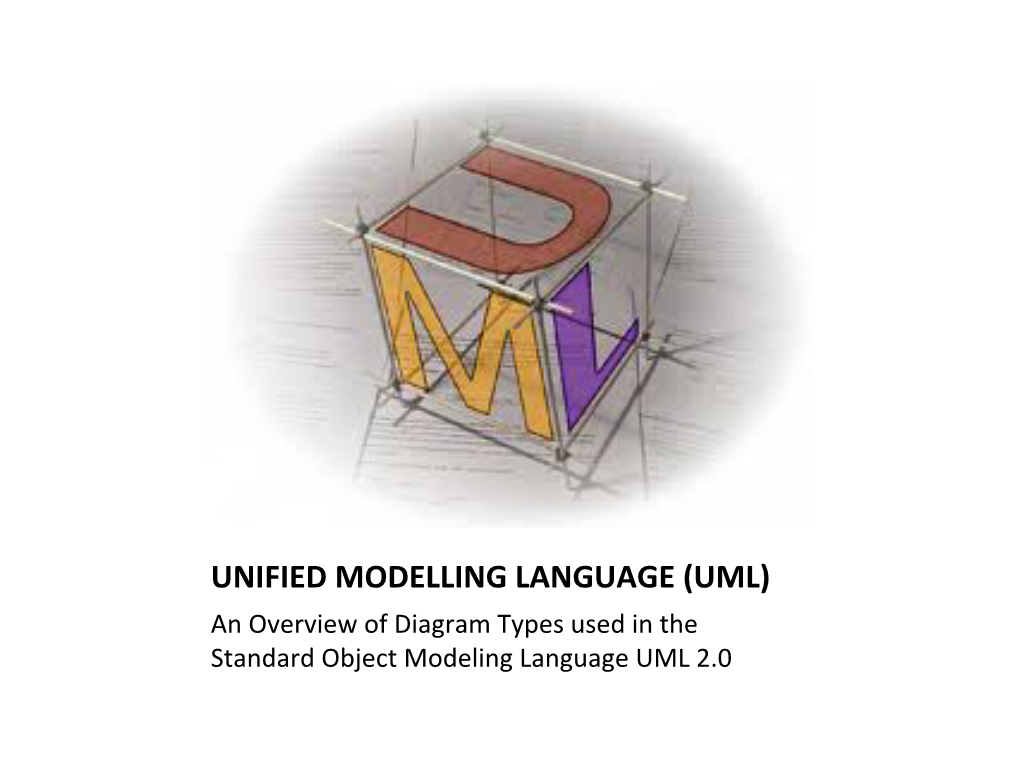 UNIFIED MODELLING LANGUAGE UML An Overview Of Diagram Types Used In