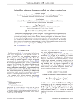 Antipodal Correlation on the Meron Wormhole and a Bang-Crunch Universe