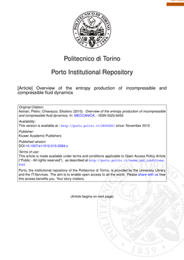 Overview of the Entropy Production of Incompressible and Compressible ﬂuid Dynamics