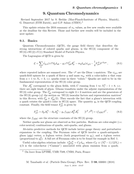 9. Quantum Chromodynamics 1 9