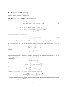 4 Pressure and Viscosity