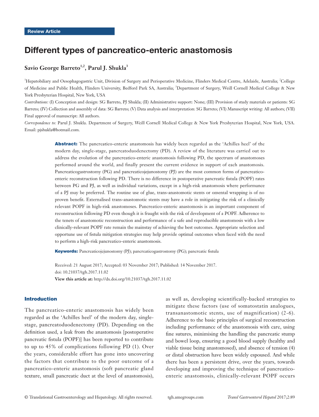 Different Types Of Pancreatico Enteric Anastomosis Docslib