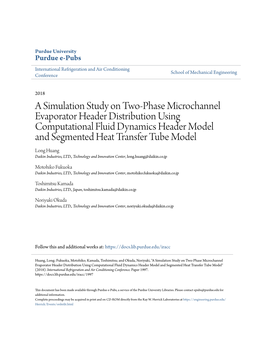 A Simulation Study on Two-Phase Microchannel Evaporator Header