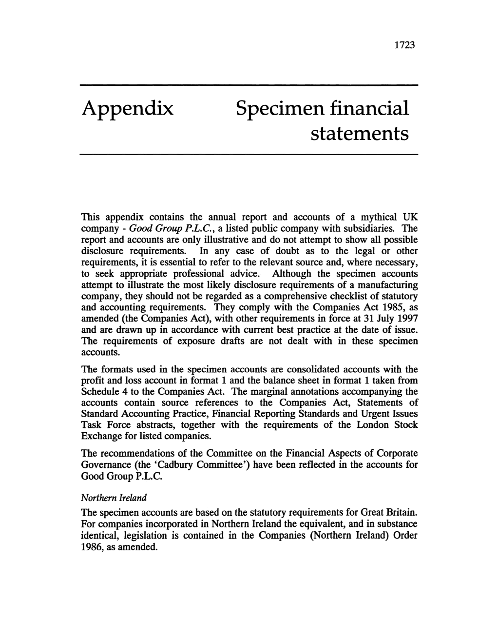 Appendix Specimen Financial Statements Docslib