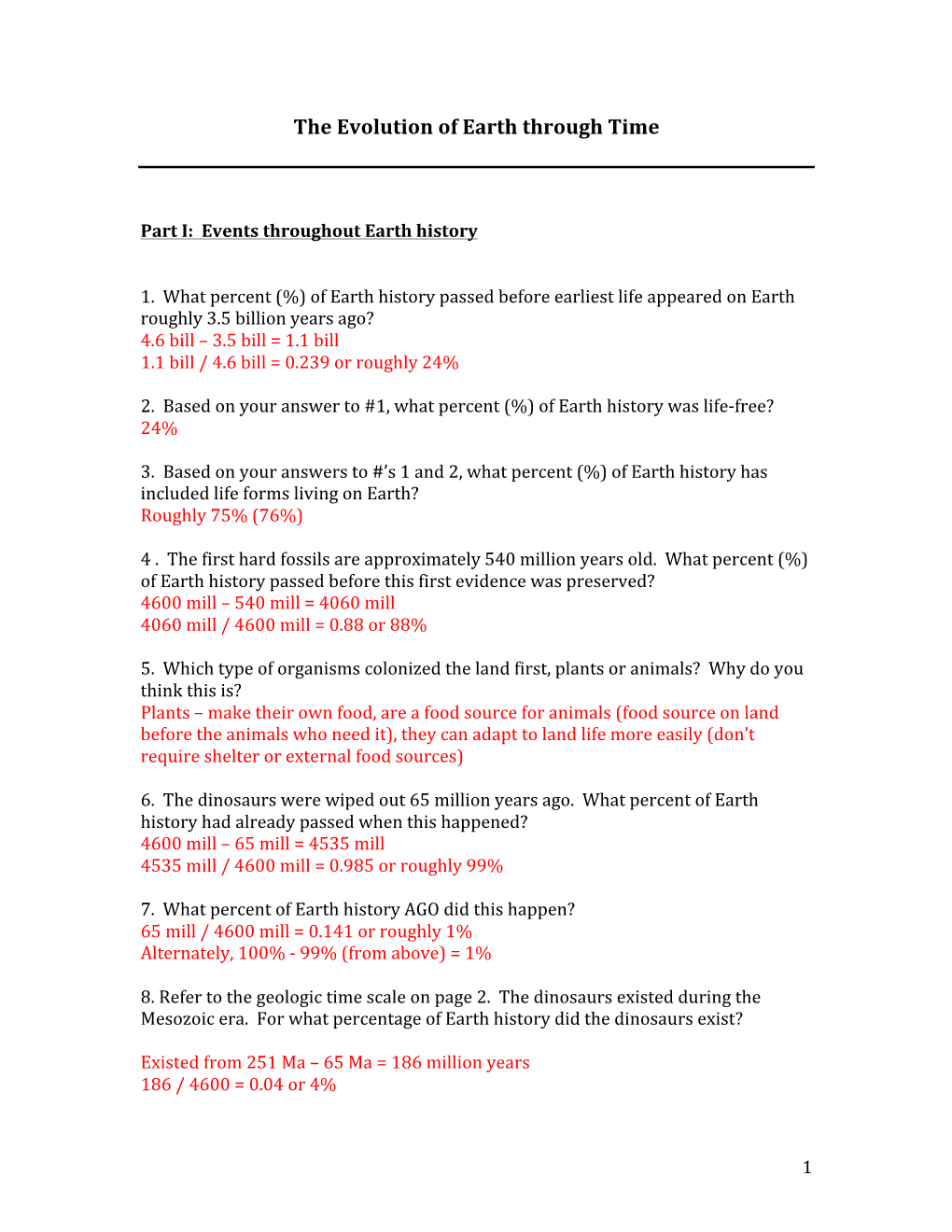 The Evolution Of Earth Through Time DocsLib