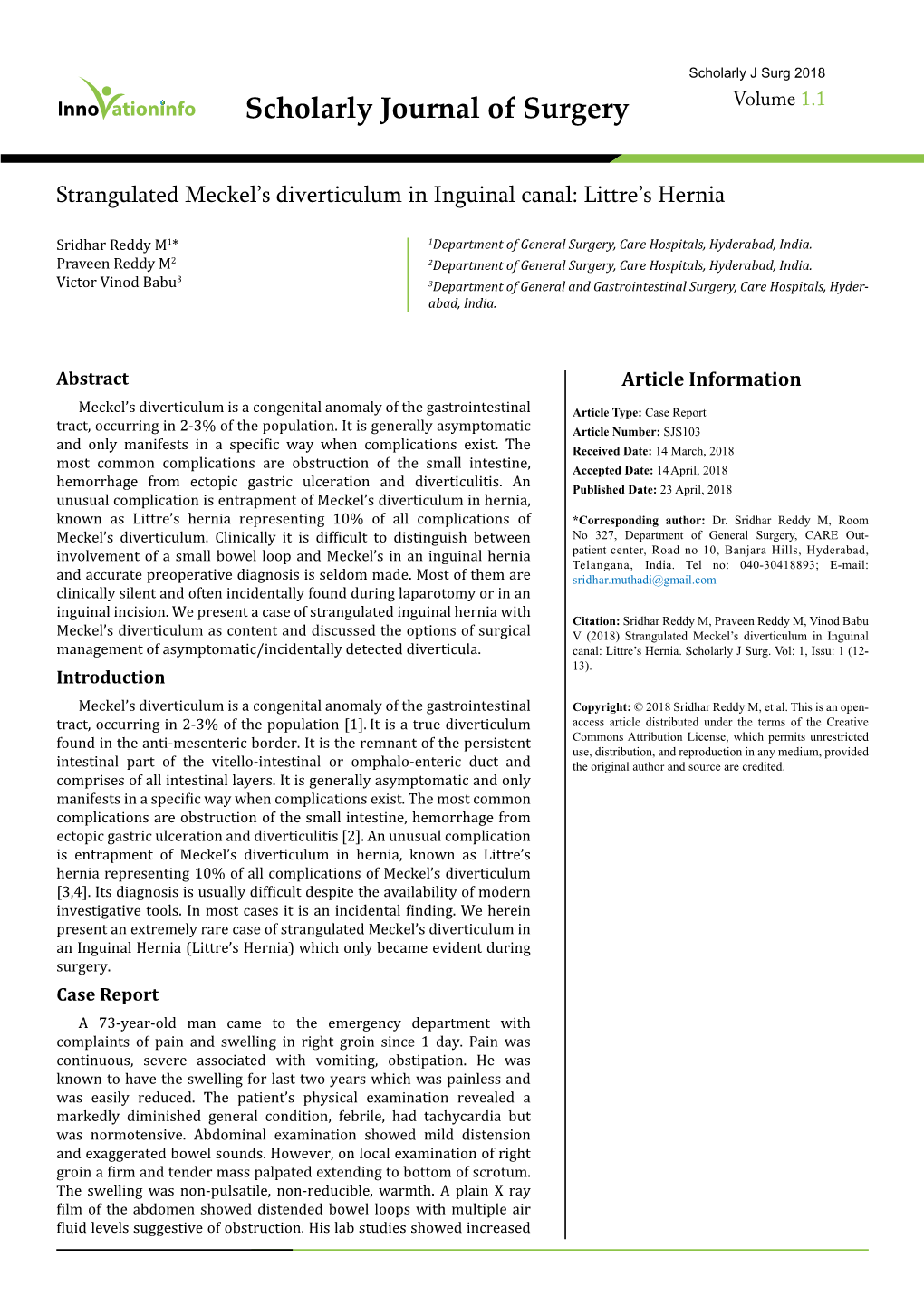 Strangulated Meckel S Diverticulum In Inguinal Canal Littre S Hernia