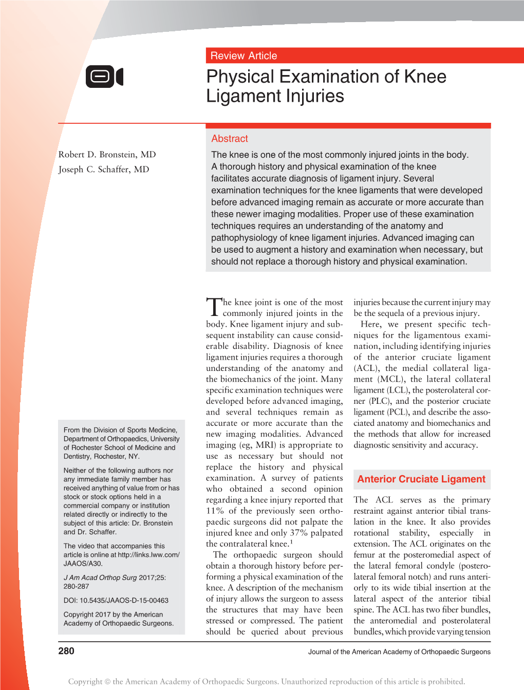 Physical Examination Of Knee Ligament Injuries Pdf Docslib