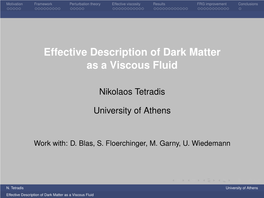 Effective Description of Dark Matter As a Viscous Fluid