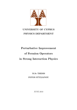 Perturbative Improvement of Fermion Operators in Strong Interaction Physics