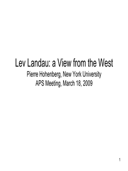 Lev Davidovich Landau (1908=1968)