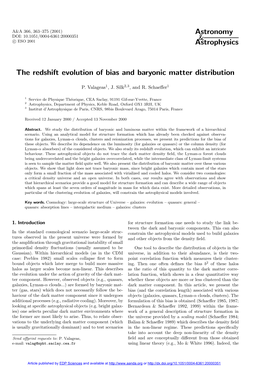 The Redshift Evolution of Bias and Baryonic Matter Distribution