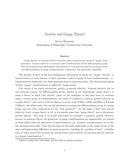 Gravity and Gauge Theory∗