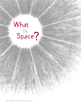 "What Is Space?" by Frank Wilczek