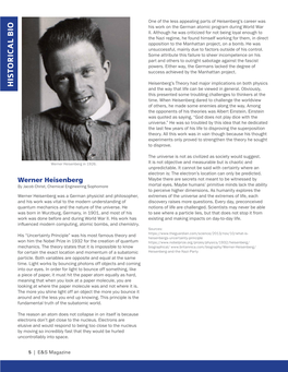 Werner Heisenberg | E&S Magazine 5 |E&S Werner Heisenberg in 1926
