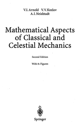 Mathematical Aspects of Classical and Celestial Mechanics