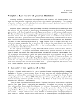 Quantum Physics I, Lecture Note 1