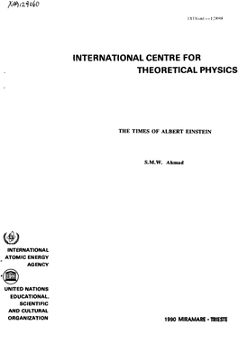 International Centre for Theoretical Physics