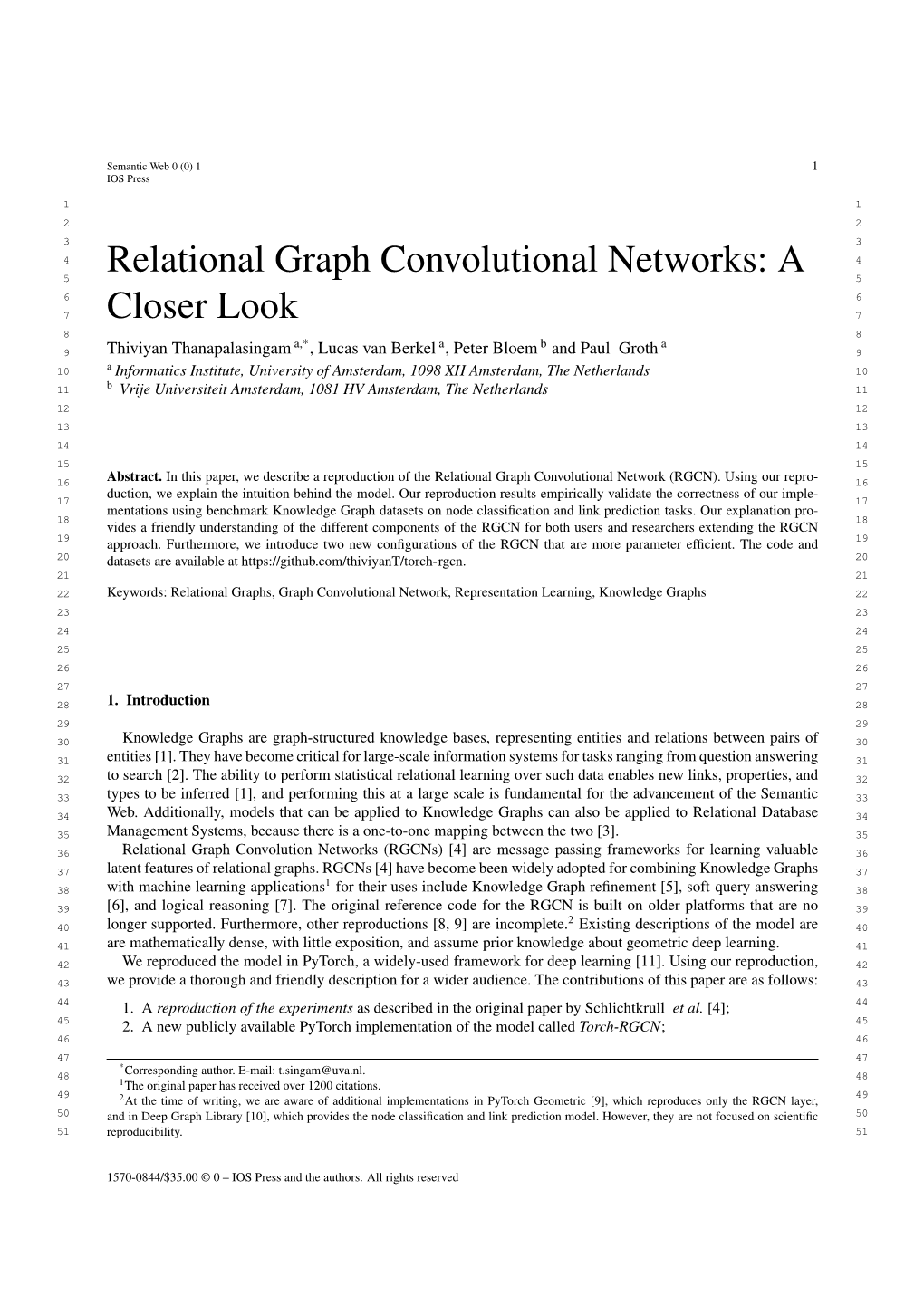 Relational Graph Convolutional Networks A Closer Look DocsLib