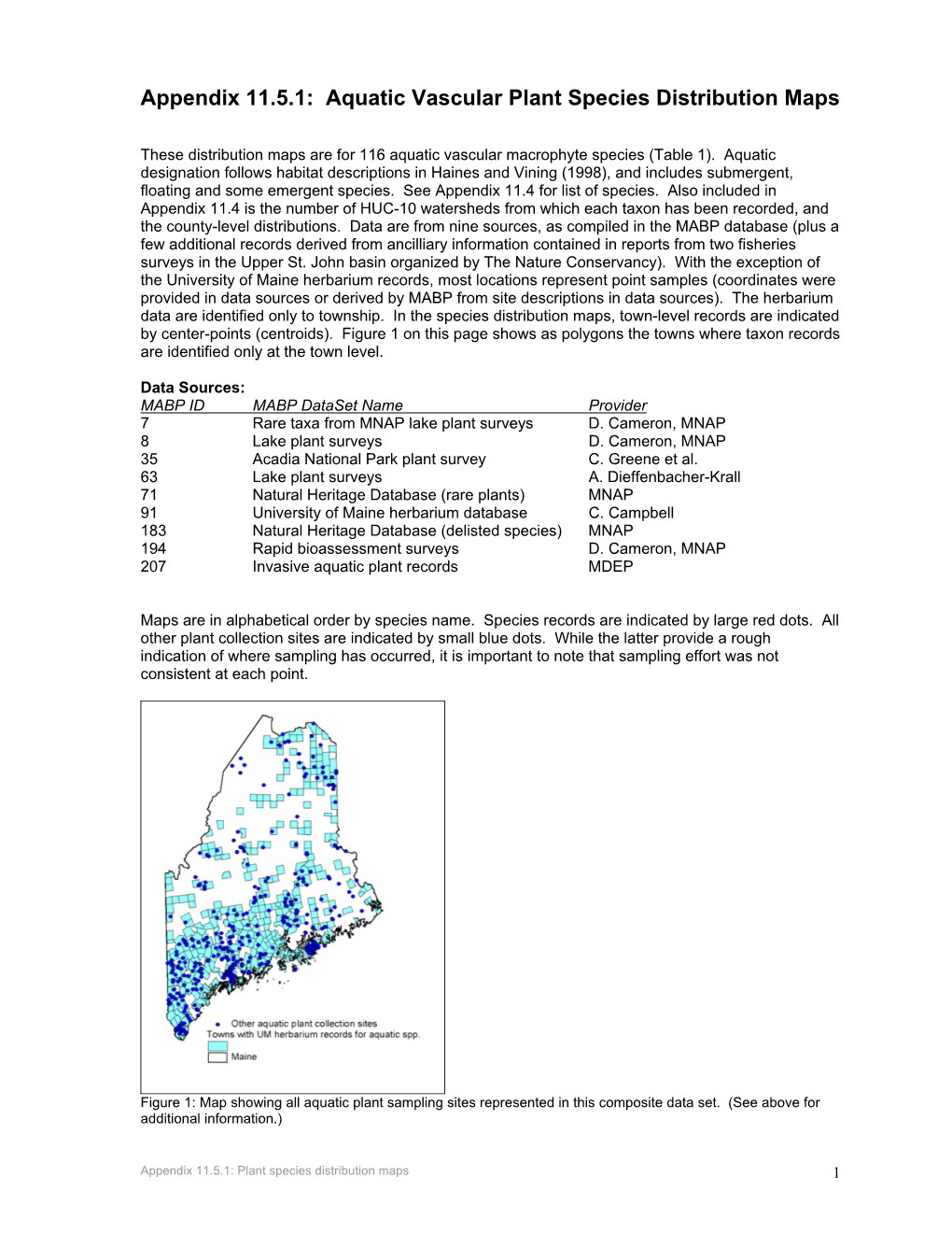 Aquatic Vascular Plant Species Distribution Maps DocsLib