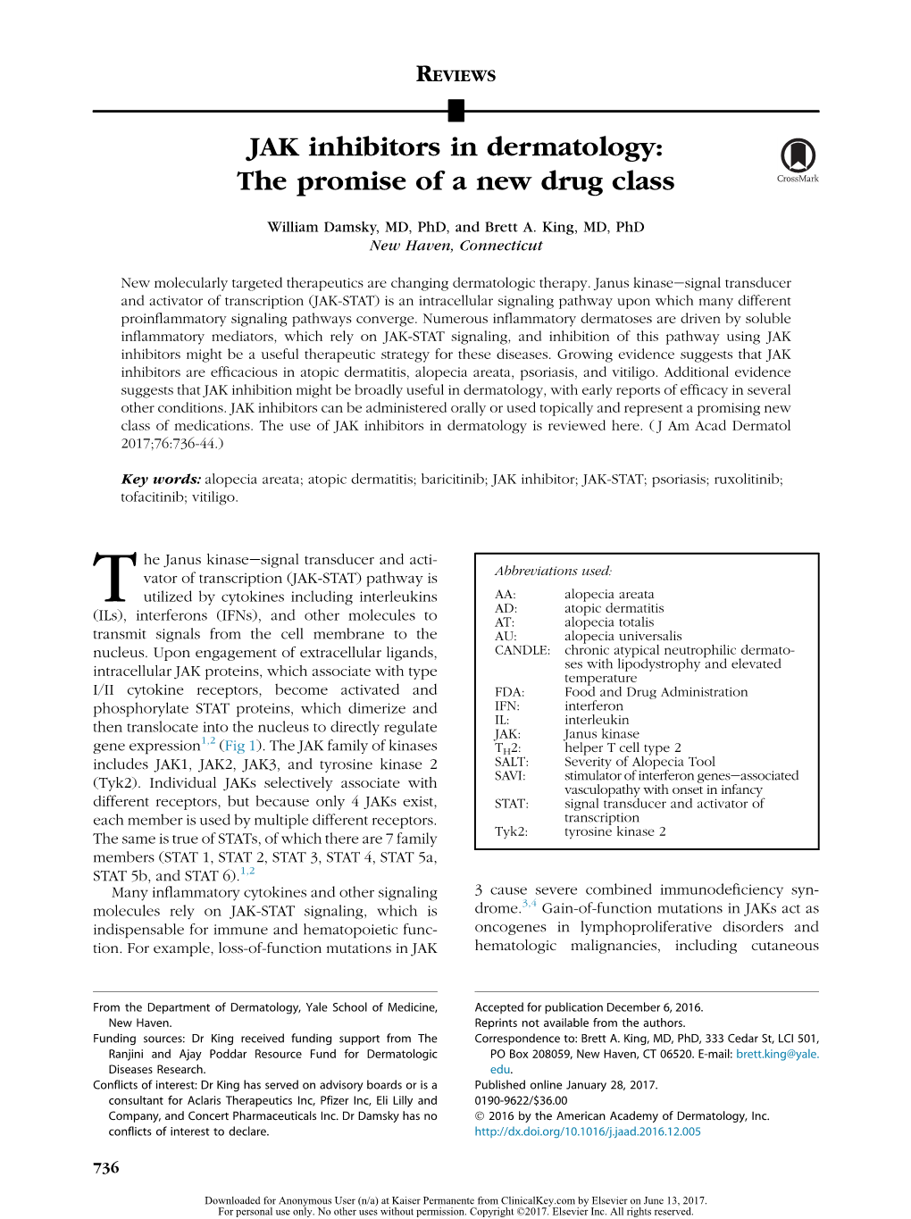 Jak Inhibitors In Dermatology The Promise Of A New Drug Class Docslib