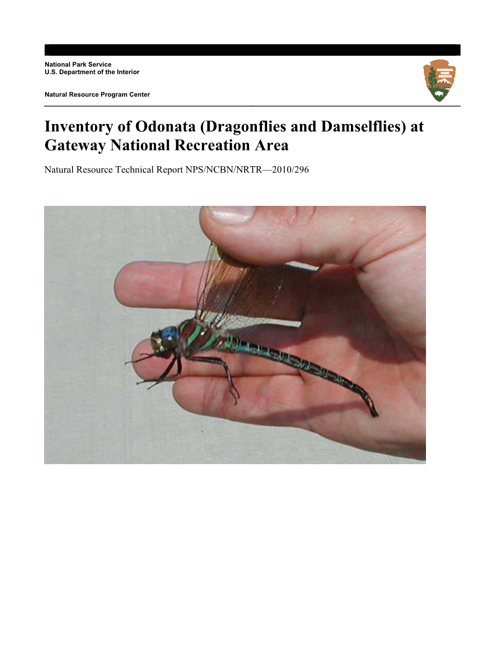 Inventory Of Odonata Dragonflies And Damselflies At Gateway National