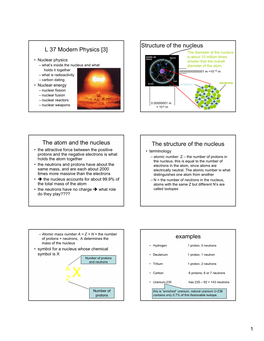 Structure of the Nucleus