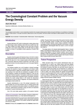 The Cosmological Constant Problem and the Vacuum Energy Density