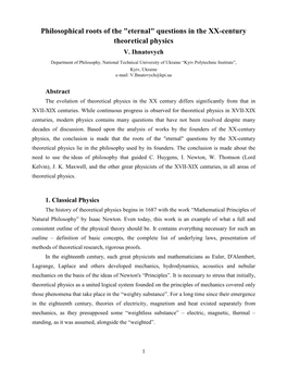 "Eternal" Questions in the XX-Century Theoretical Physics V