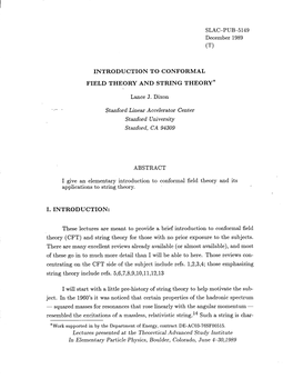 Introduction to Conformal Field Theory and String