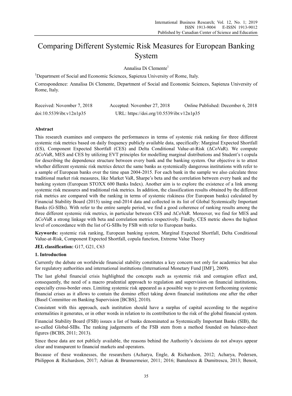 Comparing Different Systemic Risk Measures for European Banking System