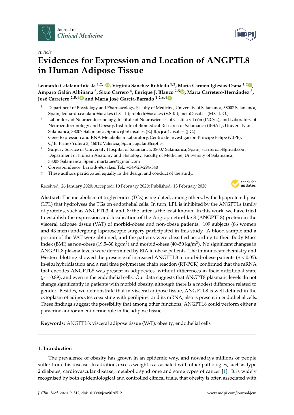 Evidences For Expression And Location Of Angptl In Human Adipose