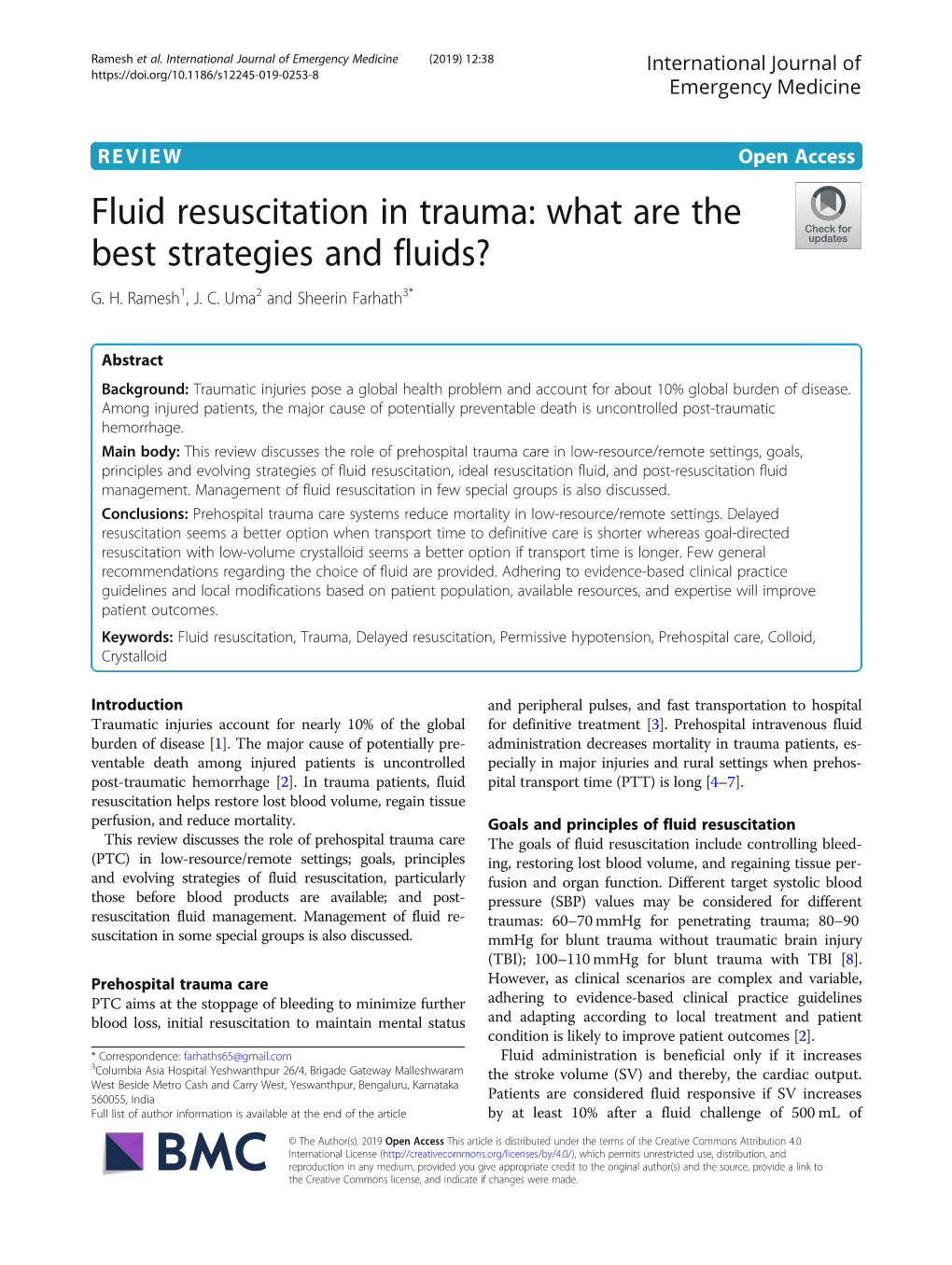 Fluid Resuscitation In Trauma What Are The Best Strategies And Fluids