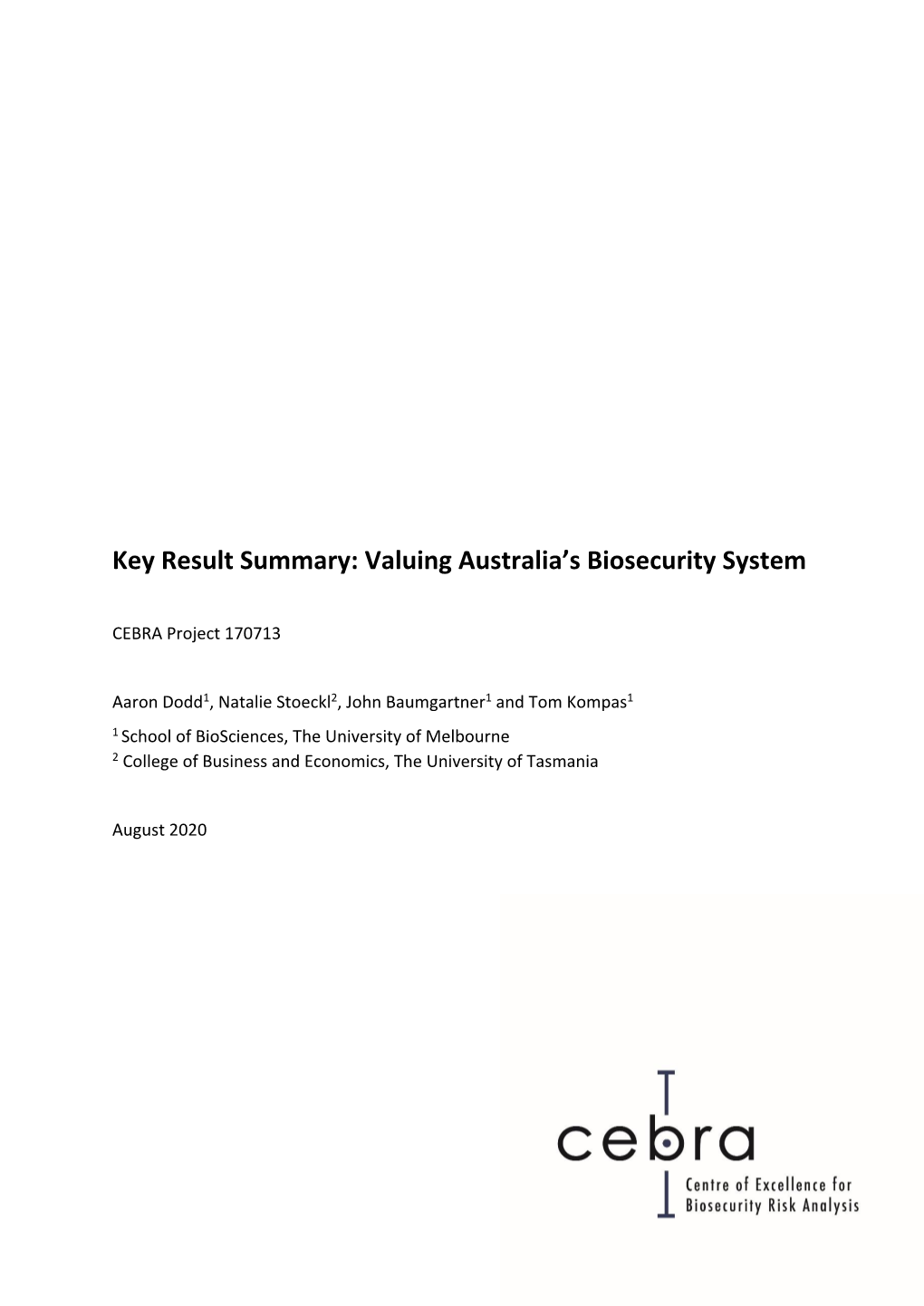 Valuing Australia S Biosecurity System Docslib