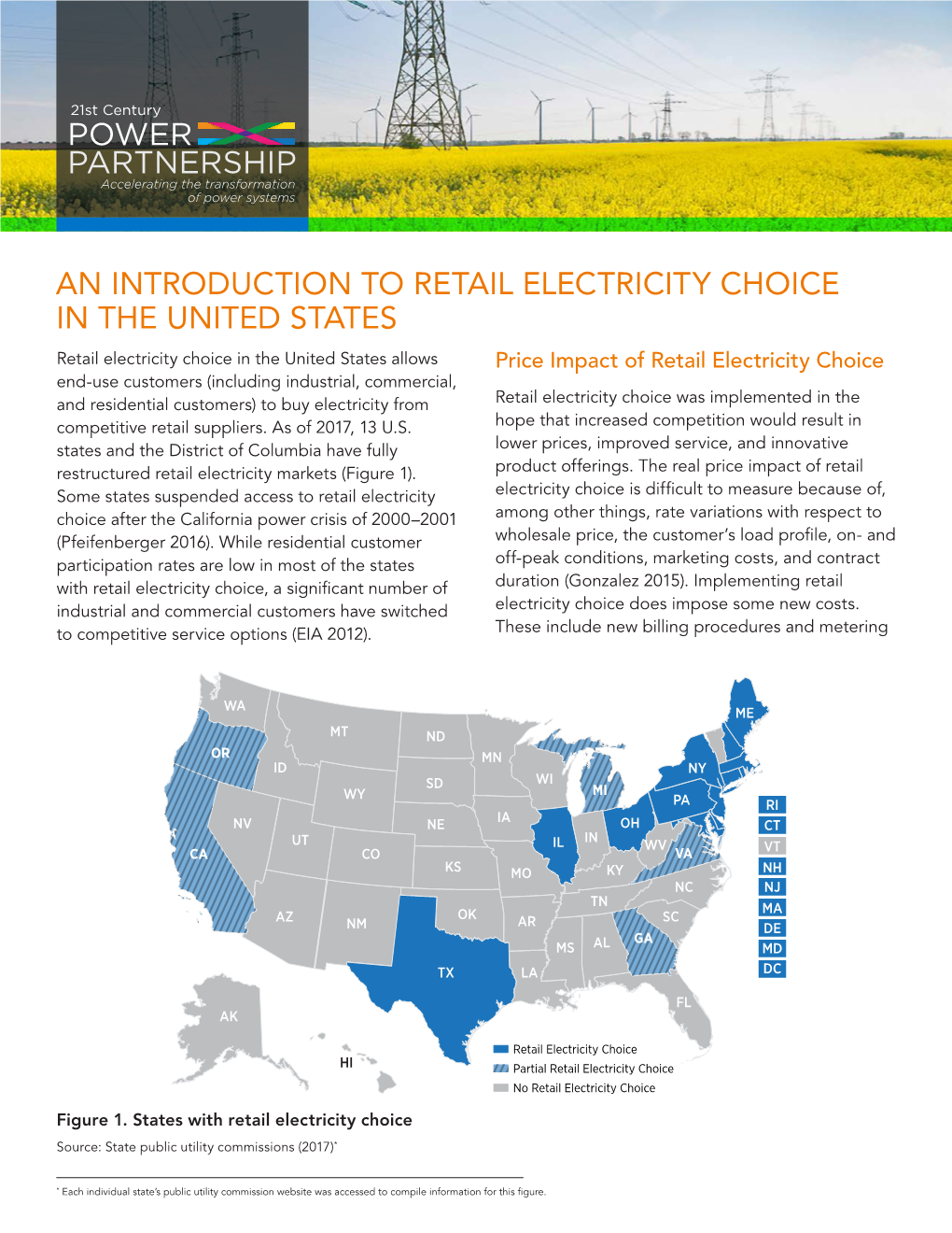 An Introduction to Retail Electricity Choice in the United States