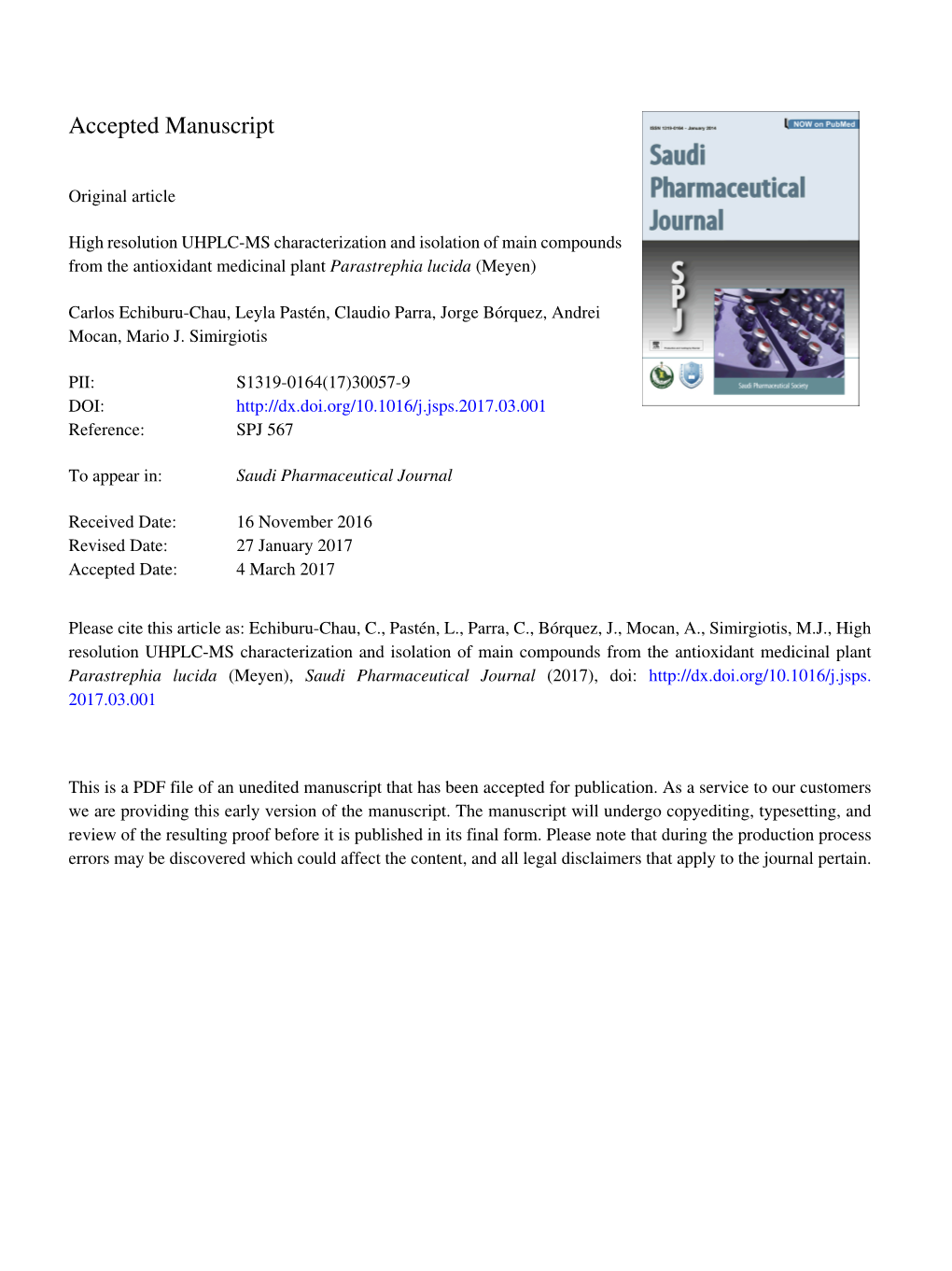 High Resolution Uhplc Ms Characterization And Isolation Of Main