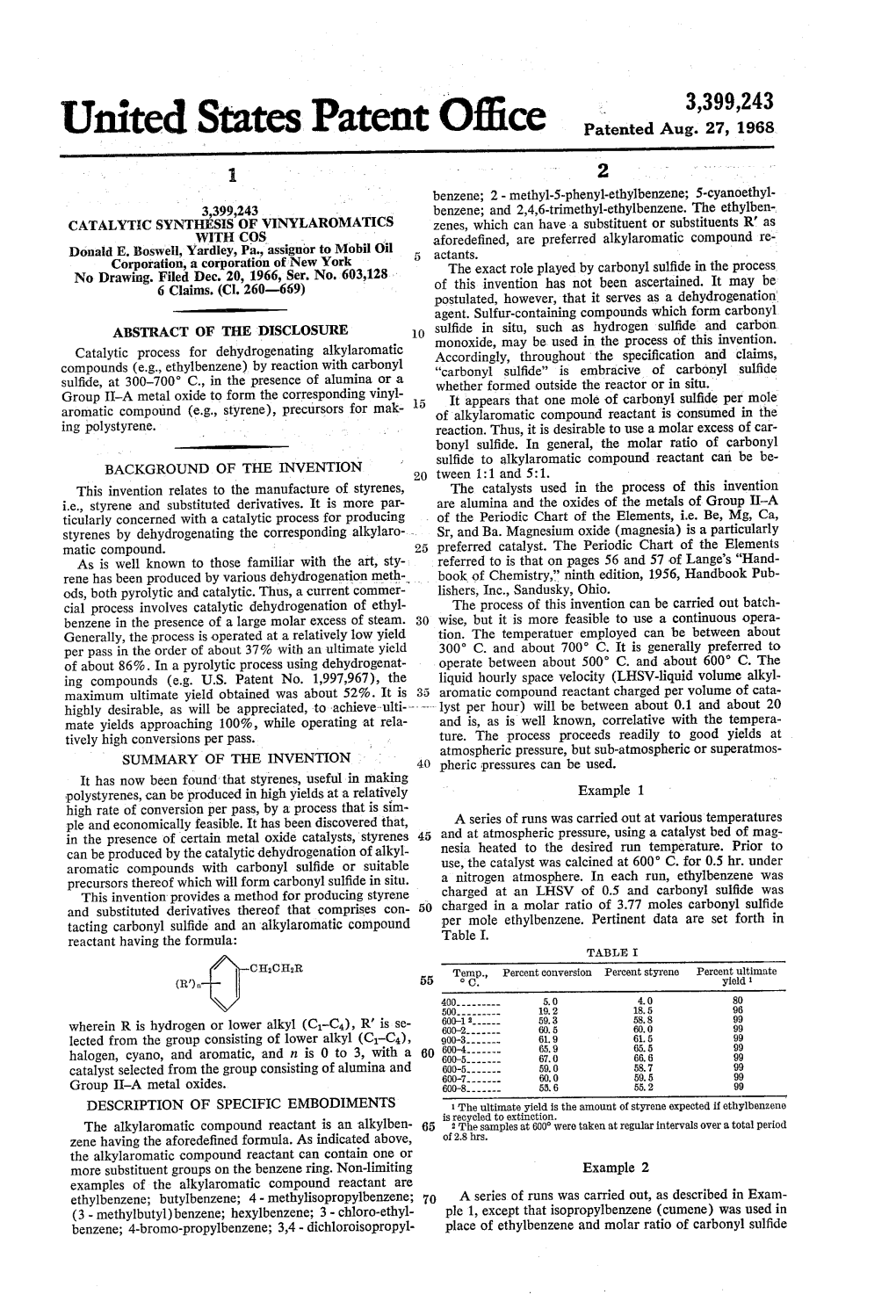 United States Patent Office Patented Aug