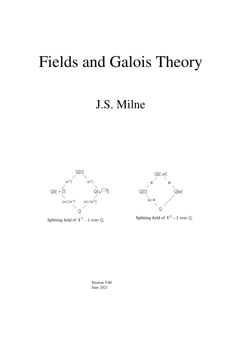 Fields And Galois Theory Docslib