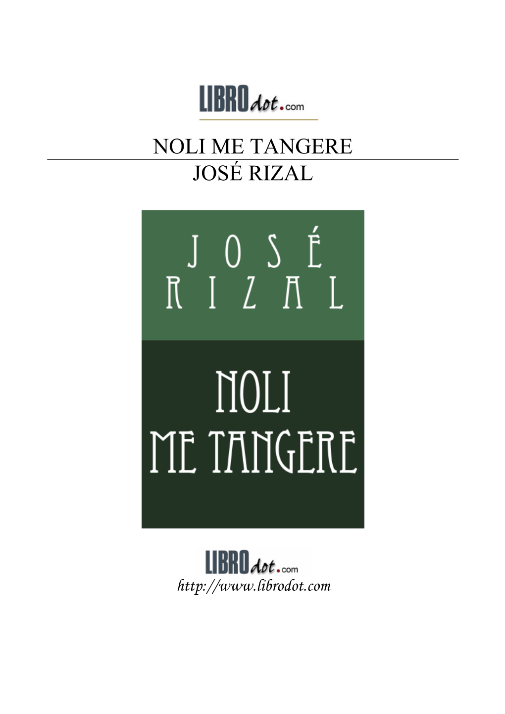 Noli Me Tangere José Rizal DocsLib