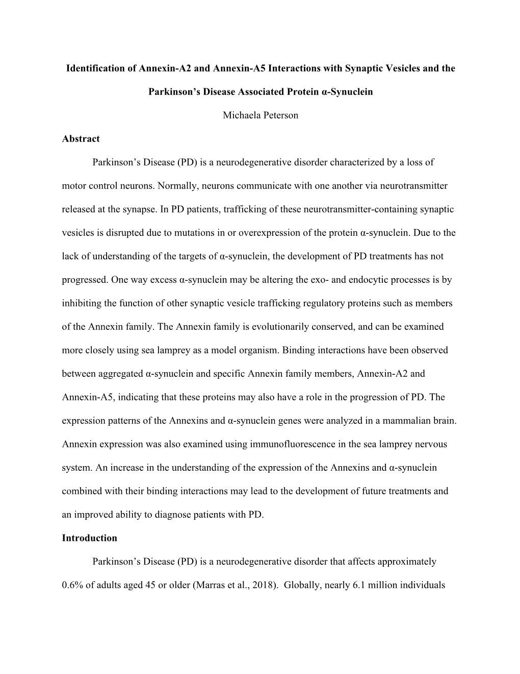 Identification of Annexin-A2 and Annexin-A5 Interactions with Synaptic Vesicles and The