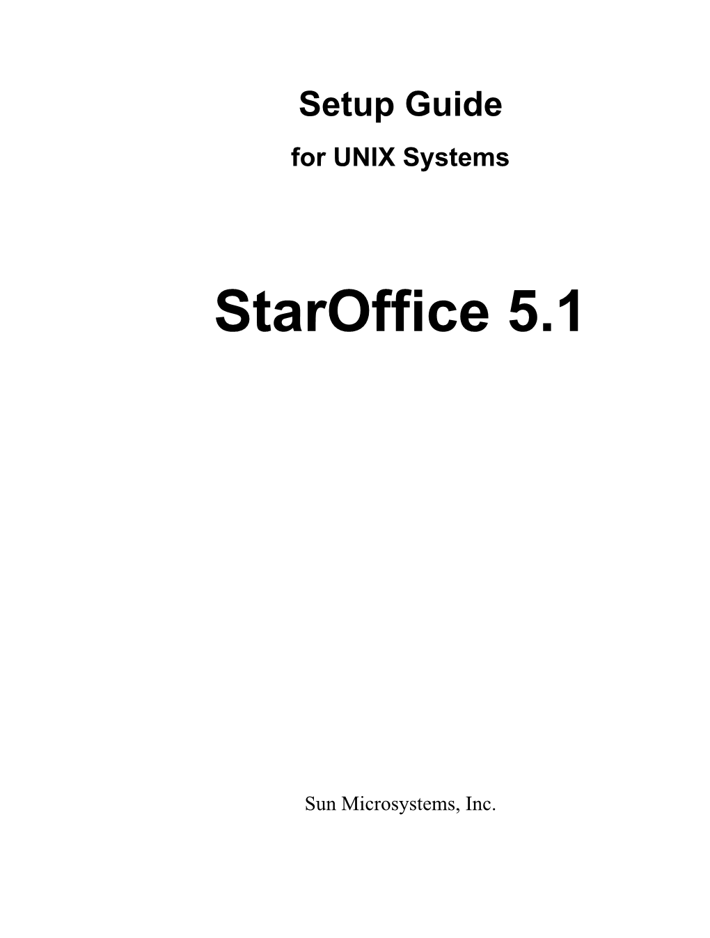 Setup Guide Staroffice
