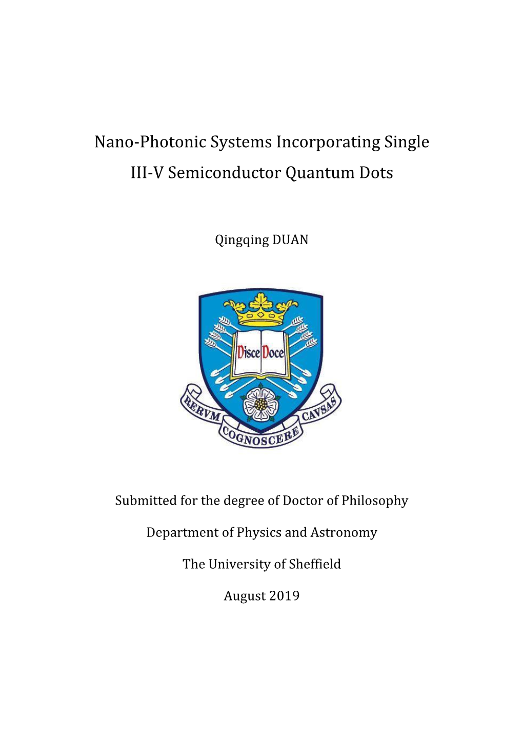 Nano-Photonic Systems Incorporating Single III-V Semiconductor Quantum Dots
