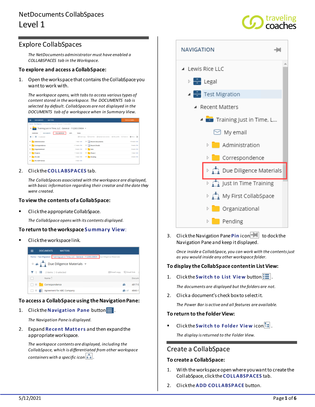 Collabspaces Quick Reference Card