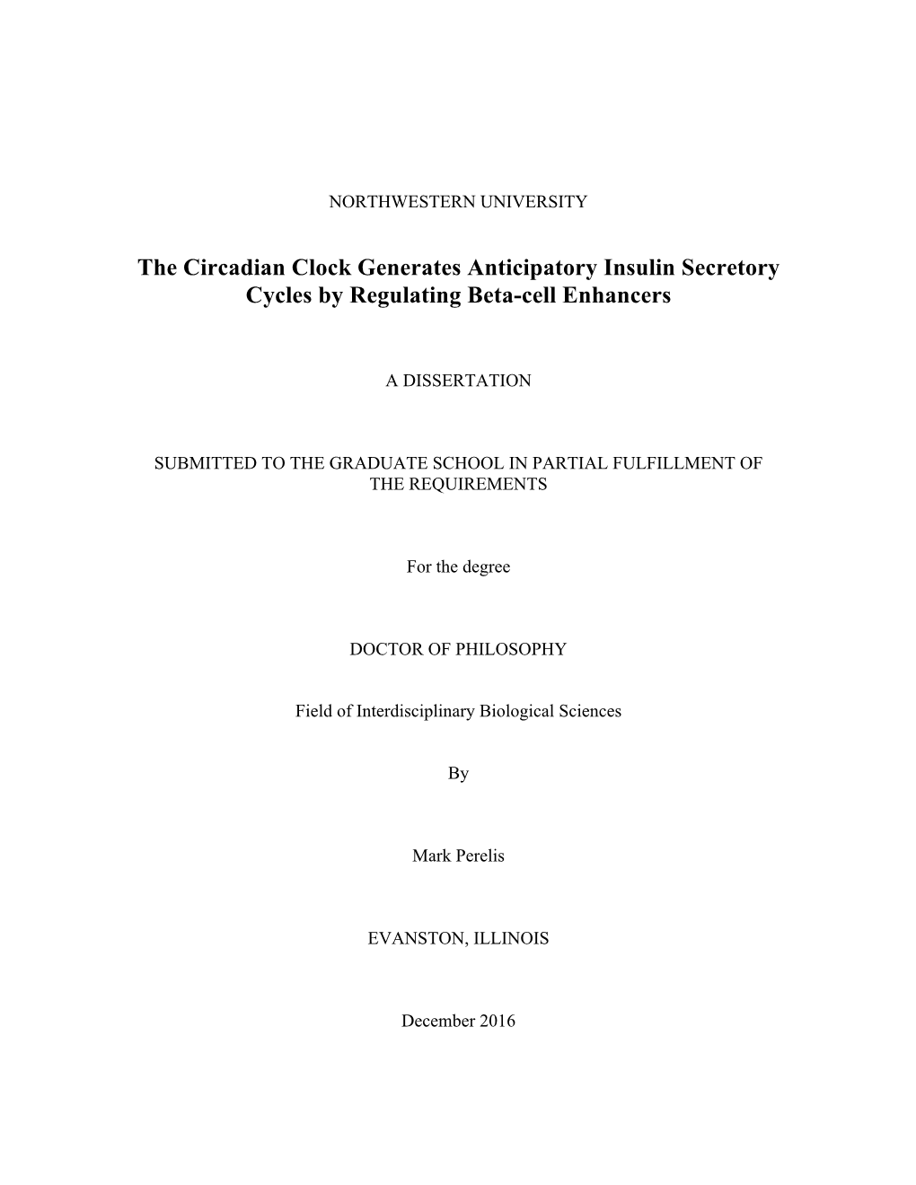 The Circadian Clock Generates Anticipatory Insulin Secretory Cycles by Regulating Beta-Cell Enhancers